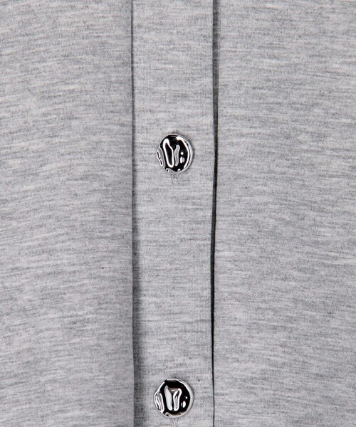 MICO COULIER（ミコクリエ）の「カット×シャツ切替Vネックカーディガン（カーディガン/ボレロ・レディース・ブラック/キナリ/グレー・38）」の20枚目の写真