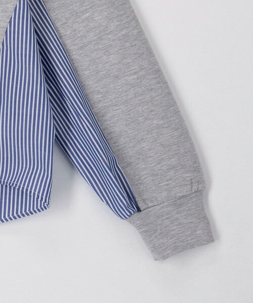 MICO COULIER（ミコクリエ）の「カット×シャツ切替Vネックカーディガン（カーディガン/ボレロ・レディース・ブラック/キナリ/グレー・38）」の21枚目の写真