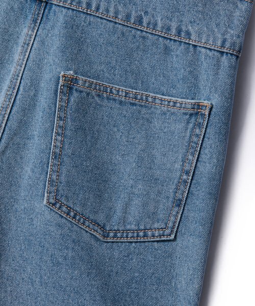 MUSINSA STANDARD KIDS（ムシンサスタンダードキッズ）の「デニムオーバーオールショーツ[ライトインディゴ]（サロペット/オーバーオール・レディース・その他・110/120/130/140/150）」の7枚目の写真