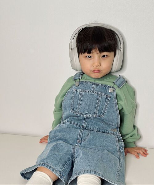 MUSINSA STANDARD KIDS（ムシンサスタンダードキッズ）の「デニムオーバーオールショーツ[ライトインディゴ]（サロペット/オーバーオール・レディース・その他・110/120/130/140/150）」の10枚目の写真