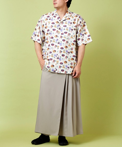 倭物やカヤ(ワモノヤカヤ)の「【鈴木ひょっとこ×倭物やカヤ】アロハシャツ(シャツ/ブラウス・メンズ・ベージュ/ネイビー/イエロー/ブラウン/ブラック・FREE)」の12枚目の写真