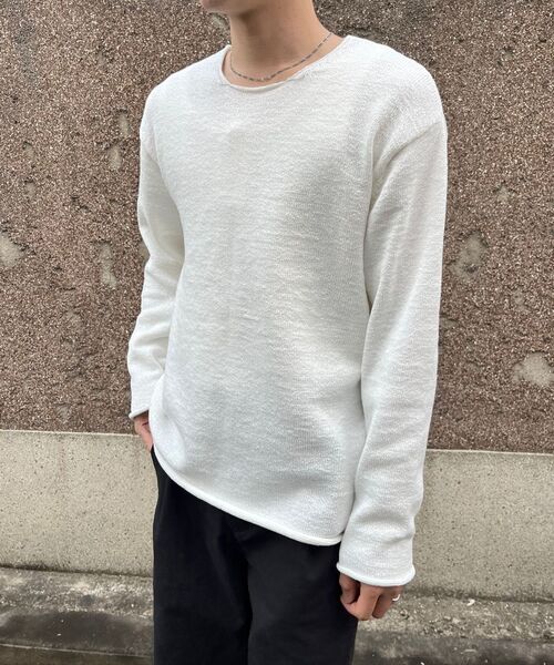 FABREGAT（ファブレガ）の「ローリングプレーンニット（アイボリー）（ニット/セーター・レディース・その他・2/3）」の9枚目の写真