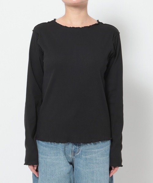 LOWRYS FARM（ローリーズファーム）の「メロープルオーバーLS 663967（Tシャツ/カットソー・レディース・ブラック/ホワイト/グレー・FREE）」の4枚目の写真