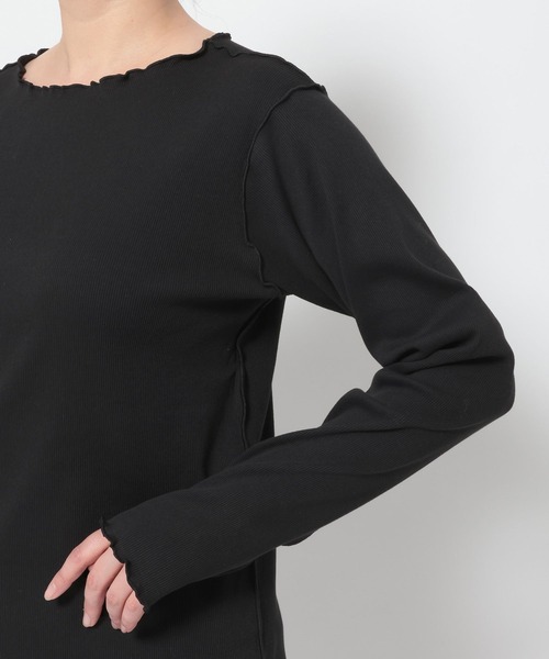 LOWRYS FARM（ローリーズファーム）の「メロープルオーバーLS 663967（Tシャツ/カットソー・レディース・ブラック/ホワイト/グレー・FREE）」の8枚目の写真