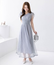 CLEAR BASIC | フラワーレースフレアスリーブワンピース[大人 フェミニン 上品 オケージョン]≪新作≫(ワンピース)