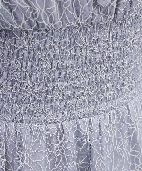 CLEAR BASIC（クリアベーシック）の「フラワーレースフレアスリーブワンピース[大人 フェミニン 上品 オケージョン]≪新作≫（ワンピース・レディース・ブラック/ブルーグレー・PF/F）」の21枚目の写真