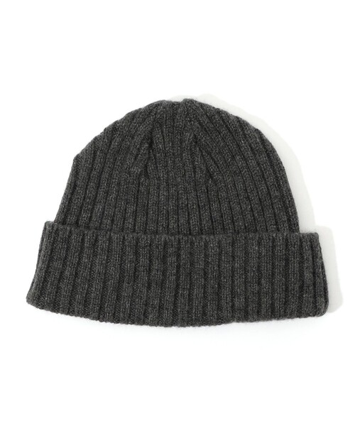 KIJIMA TAKAYUKI（キジマ　タカユキ）の「■■■KIJIMA TAKAYUKI CASHMERE WATCH CAP（ニットキャップ/ビーニー・レディース・ブラック/チャコールグレー・FREE）」の2枚目の写真