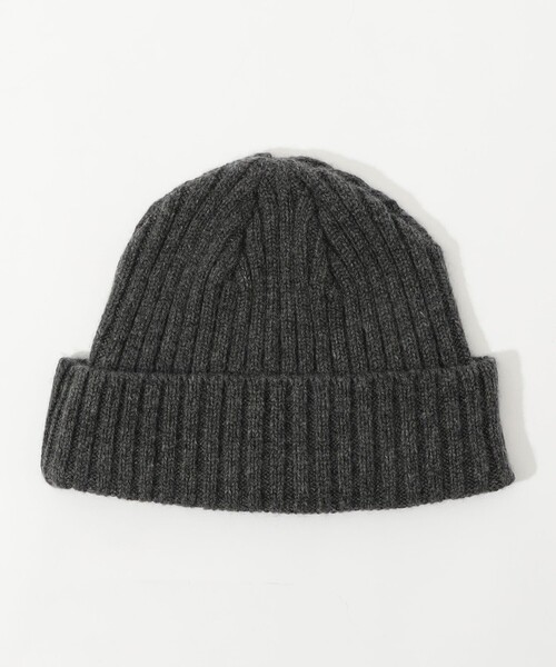 KIJIMA TAKAYUKI（キジマ　タカユキ）の「■■■KIJIMA TAKAYUKI CASHMERE WATCH CAP（ニットキャップ/ビーニー・レディース・ブラック/チャコールグレー・FREE）」の4枚目の写真