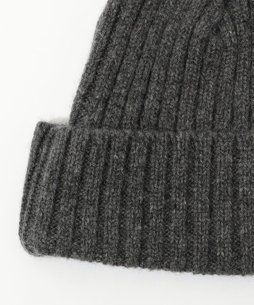 KIJIMA TAKAYUKI(キジマ タカユキ)の「■■■KIJIMA TAKAYUKI CASHMERE WATCH CAP(ニットキャップ/ビーニー・レディース・ブラック/チャコールグレー・FREE)」の5枚目の写真