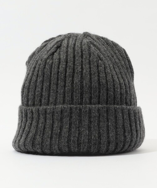 KIJIMA TAKAYUKI（キジマ　タカユキ）の「■■■KIJIMA TAKAYUKI CASHMERE WATCH CAP（ニットキャップ/ビーニー・レディース・ブラック/チャコールグレー・FREE）」の6枚目の写真