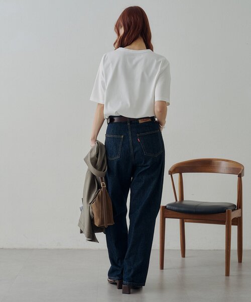 DISCOAT(ディスコート)の「【Noka / 接触冷感】Uネック半袖Tシャツ(Tシャツ/カットソー・レディース・ブラウン/オフホワイト/ブラック・FREE)」の13枚目の写真