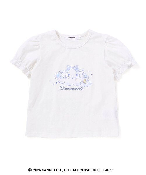 SLAP SLIP（スラップスリップ）の「【シナモロール/ポムポムプリン×SLAPSLIP】パフスリーブプリントTシャツ+チェックフレアビスチェ2点セット(90~130cm)（その他トップス・キッズ・ブルー/イエロー・100cm/120cm/110cm/130cm/90cm）」の11枚目の写真