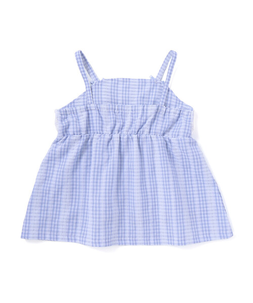 SLAP SLIP（スラップスリップ）の「【シナモロール/ポムポムプリン×SLAPSLIP】パフスリーブプリントTシャツ+チェックフレアビスチェ2点セット(90~130cm)（その他トップス・キッズ・ブルー/イエロー・100cm/120cm/110cm/130cm/90cm）」の13枚目の写真