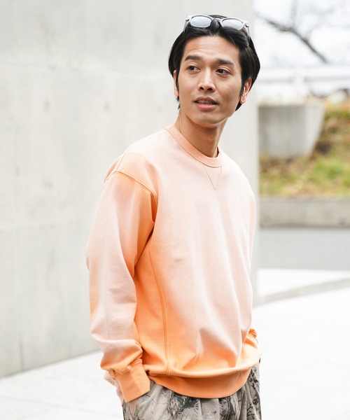 BAYFLOW(ベイフロー)の「ヴィンテージライクスウェット(スウェット・メンズ・オレンジ/ネイビー/グレー・LARGE/MEDIUM)」の1枚目の写真