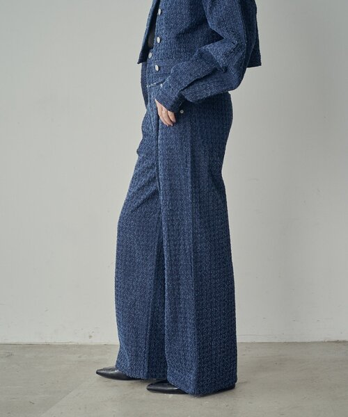 goocy（グーシー）の「【セットアップ対応】クラッシュデニム切替タックパンツ（デニムパンツ・レディース・ブラック/ブルー・MEDIUM/SMALL）」の11枚目の写真