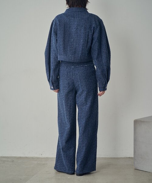 goocy（グーシー）の「【セットアップ対応】クラッシュデニム切替タックパンツ（デニムパンツ・レディース・ブラック/ブルー・MEDIUM/SMALL）」の17枚目の写真