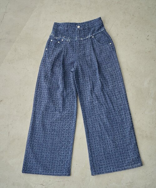 goocy（グーシー）の「【セットアップ対応】クラッシュデニム切替タックパンツ（デニムパンツ・レディース・ブラック/ブルー・MEDIUM/SMALL）」の19枚目の写真