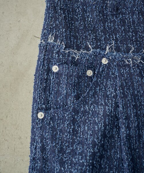 goocy（グーシー）の「【セットアップ対応】クラッシュデニム切替タックパンツ（デニムパンツ・レディース・ブラック/ブルー・MEDIUM/SMALL）」の20枚目の写真