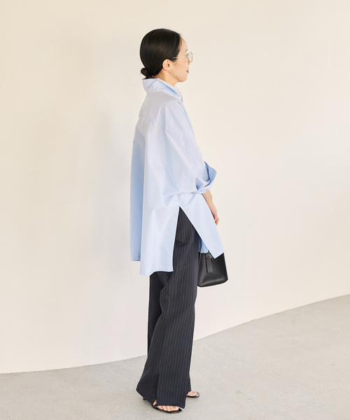 plage（プラージュ）の「《追加》OX Poncho シャツ（シャツ/ブラウス・レディース・ピンク系その他/サックスブルー・FREE）」の7枚目の写真