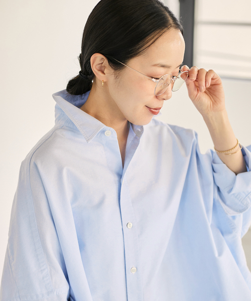 plage（プラージュ）の「《追加》OX Poncho シャツ（シャツ/ブラウス・レディース・ピンク系その他/サックスブルー・FREE）」の13枚目の写真