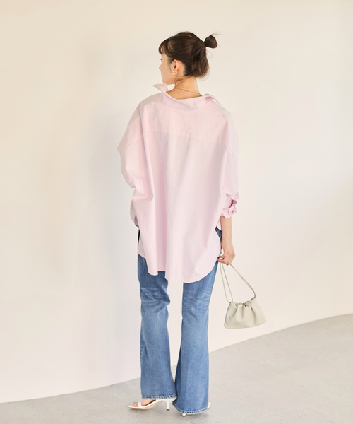 plage（プラージュ）の「《追加》OX Poncho シャツ（シャツ/ブラウス・レディース・ピンク系その他/サックスブルー・FREE）」の17枚目の写真