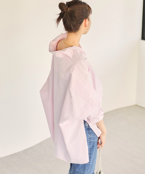 plage（プラージュ）の「《追加》OX Poncho シャツ（シャツ/ブラウス・レディース・ピンク系その他/サックスブルー・FREE）」の21枚目の写真