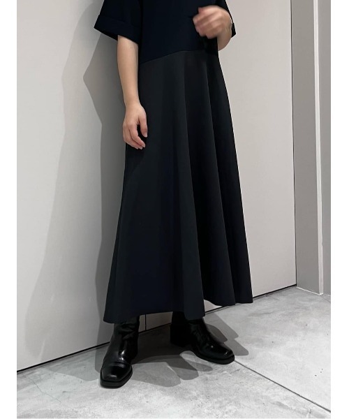 ESTNATION（エストネーション）の「ESTNATION / フレアフォルム コンビニットワンピース（ワンピース・レディース・ネイビー・FREE）」の7枚目の写真