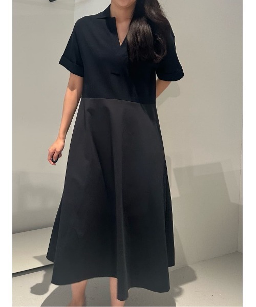 ESTNATION（エストネーション）の「ESTNATION / フレアフォルム コンビニットワンピース（ワンピース・レディース・ネイビー・FREE）」の9枚目の写真