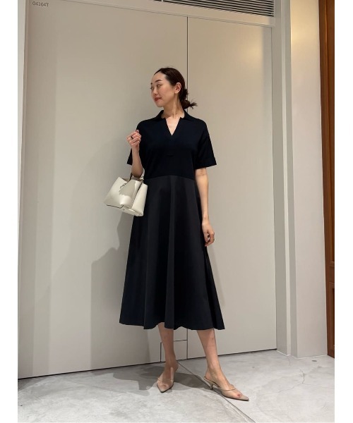 ESTNATION（エストネーション）の「ESTNATION / フレアフォルム コンビニットワンピース（ワンピース・レディース・ネイビー・FREE）」の11枚目の写真