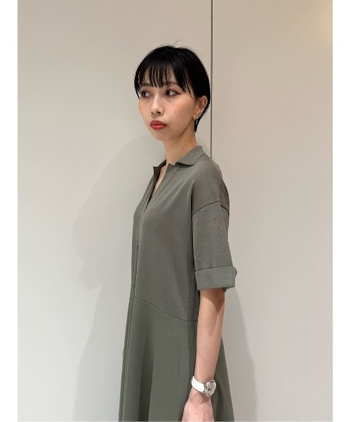 ESTNATION(エストネーション)の「ESTNATION / フレアフォルム コンビニットワンピース(ワンピース・レディース・ネイビー/オリーブ・FREE)」の16枚目の写真