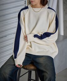 goocy | カシミヤタッチ配色プルオーバー(ニット/セーター)