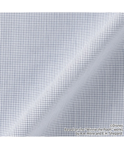 TOKYO SHIRTS（トウキョウシャツ）の「【くまのプーさん】形態安定ノンアイロン ラウンド 長袖ビジネスワイシャツ（ビジネスシャツ・レディース・ブルー・S/M/L/LL）」の5枚目の写真