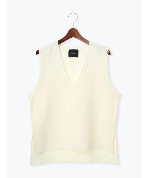 Te chichi(テチチ)の「Vネックニットベスト(ベスト・レディース・ブラック/サックスブルー/オフホワイト・F)」の21枚目の写真