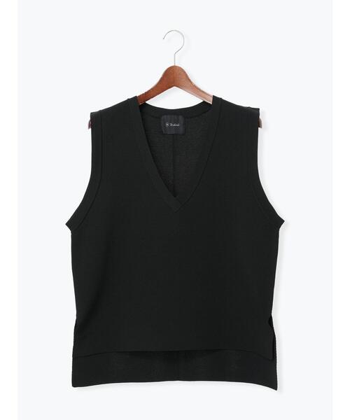 Te chichi(テチチ)の「Vネックニットベスト(ベスト・レディース・ブラック/サックスブルー/オフホワイト・F)」の22枚目の写真