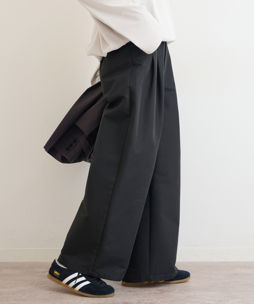 JOURNAL STANDARD relume（ジャーナルスタンダード　レリューム）の「《追加4》2タックワイドパンツ（チノパンツ・レディース・ブラック/ベージュ・38/36）」の13枚目の写真