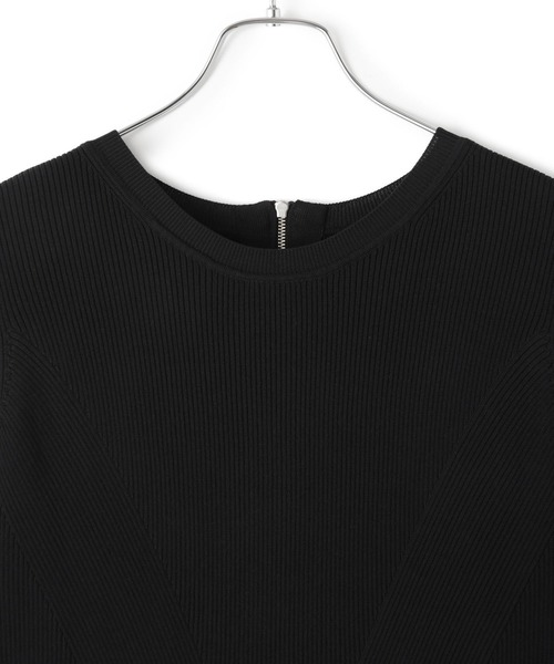 ADAM ET ROPE'(アダムエロペ)の「【サステナブル】ペプラムコンビハーフスリーブニット(ニット/セーター・レディース・キャメル/ホワイト/ブラック・38/36)」の19枚目の写真