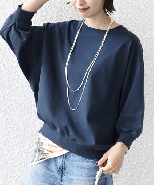 SHIPS(シップス)の「〈手洗い可能〉ハイゲージ ドルマン プルオーバー(Tシャツ/カットソー・レディース・ライトグリーン/オフホワイト/ネイビー/ブラック/ブラウン/ブルー・ONE SIZE)」の22枚目の写真