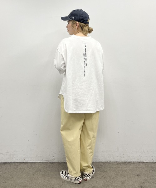 PUAL CE CIN（ピュアルセシン）の「【＠yns628企画】ロゴ刺繍×プリントチュニックTシャツ（Tシャツ/カットソー・レディース・レッド/オフホワイト/チャコールグレー・FREE）」の20枚目の写真