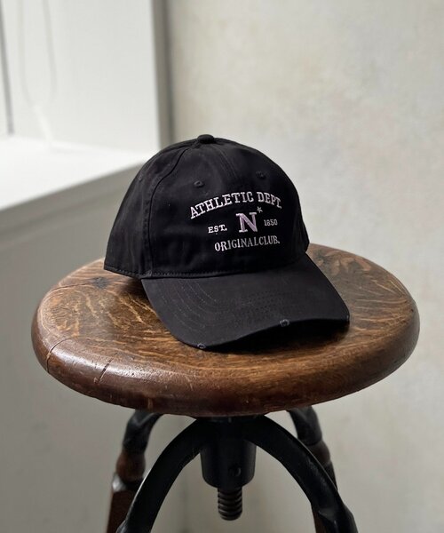 un dix cors（アンディコール）の「athletic deptキャップ（キャップ・レディース・アイボリー/ブラック/ネイビー・FREE）」の3枚目の写真