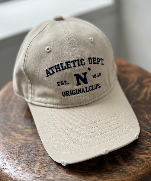 un dix cors（アンディコール）の「athletic deptキャップ（キャップ・レディース・アイボリー/ブラック/ネイビー・FREE）」の5枚目の写真