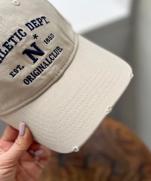 un dix cors（アンディコール）の「athletic deptキャップ（キャップ・レディース・アイボリー/ブラック/ネイビー・FREE）」の7枚目の写真