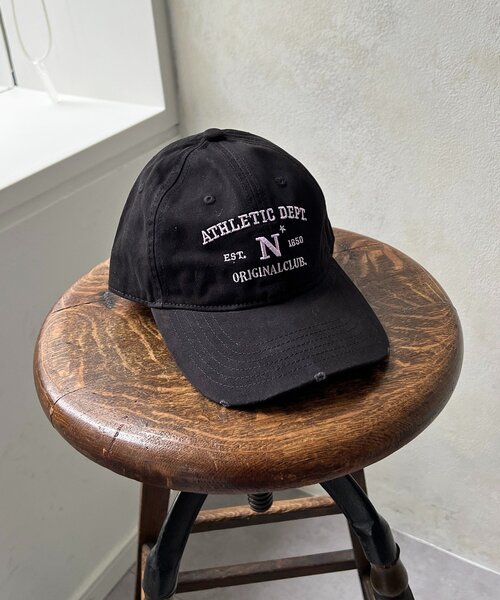 un dix cors（アンディコール）の「athletic deptキャップ（キャップ・レディース・アイボリー/ブラック/ネイビー・FREE）」の9枚目の写真