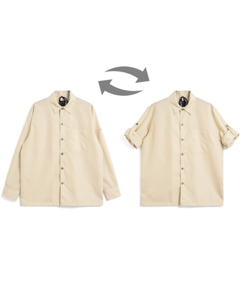 TAION(タイオン)の「【TAION(タイオン)】〈ユニセックス〉ノンダウン ミリタリー ボタンスリット シャツ(シャツ/ブラウス・メンズ・ダークネイビー/インディゴブルー/ライトインディゴブルー/オフホワイト/ダークオリーブ/ブラック・XL/L/M/S/2XL)」の2枚目の写真