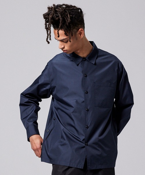 TAION(タイオン)の「【TAION(タイオン)】〈ユニセックス〉ノンダウン ミリタリー ボタンスリット シャツ(シャツ/ブラウス・メンズ・ダークネイビー/インディゴブルー/ライトインディゴブルー/オフホワイト/ダークオリーブ/ブラック・XL/L/M/S/2XL)」の6枚目の写真