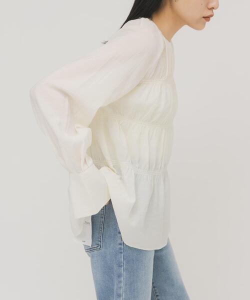 KBF(ケイビーエフ)の「ティアードブラウス(シャツ/ブラウス・レディース・アイボリー/ピンク/ブラック・ONE)」の6枚目の写真