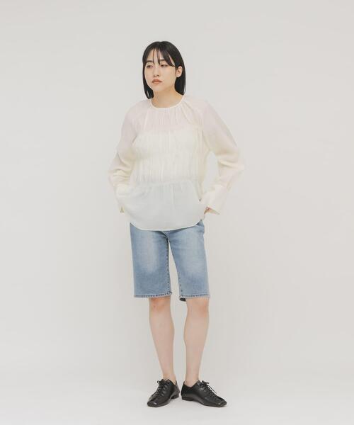 KBF(ケイビーエフ)の「ティアードブラウス(シャツ/ブラウス・レディース・アイボリー/ピンク/ブラック・ONE)」の8枚目の写真