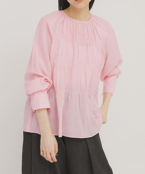 KBF(ケイビーエフ)の「ティアードブラウス(シャツ/ブラウス・レディース・アイボリー/ピンク/ブラック・ONE)」の12枚目の写真