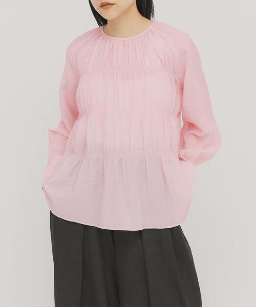 KBF(ケイビーエフ)の「ティアードブラウス(シャツ/ブラウス・レディース・アイボリー/ピンク/ブラック・ONE)」の13枚目の写真