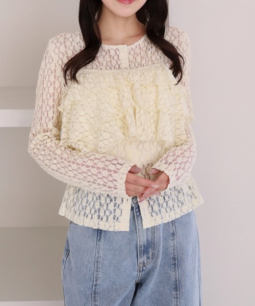 archives（アルシーヴ）の「フリルビスチェカットレースアンサンブル（アンサンブル・レディース・オフホワイト/アイボリー/ブラック・MEDIUM）」の13枚目の写真