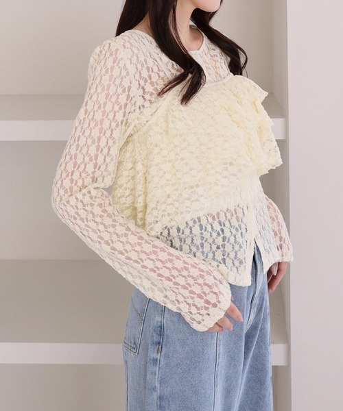 archives（アルシーヴ）の「フリルビスチェカットレースアンサンブル（アンサンブル・レディース・オフホワイト/アイボリー/ブラック・MEDIUM）」の14枚目の写真